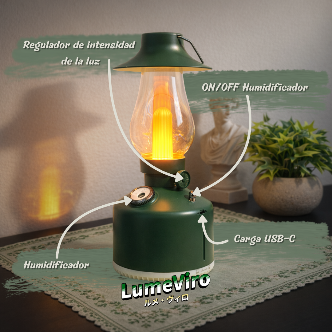 Humidificador Lámpara Retro